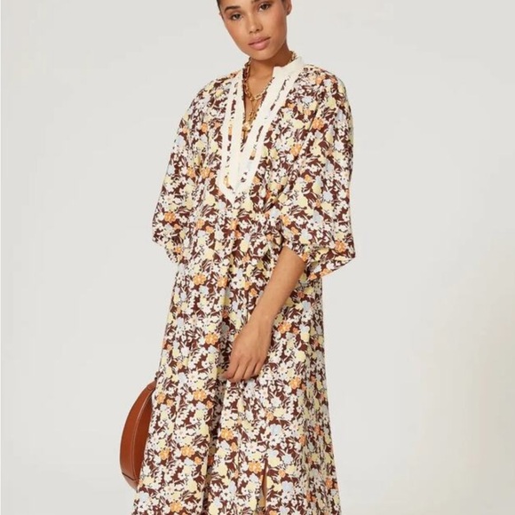 Tory Burch Dresses & Skirts - Tory Burch Printed Balloon Sleeve Tunic Caftan Dress